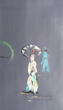 Texturizado Painting - Ópera china de Palette Knife 5
